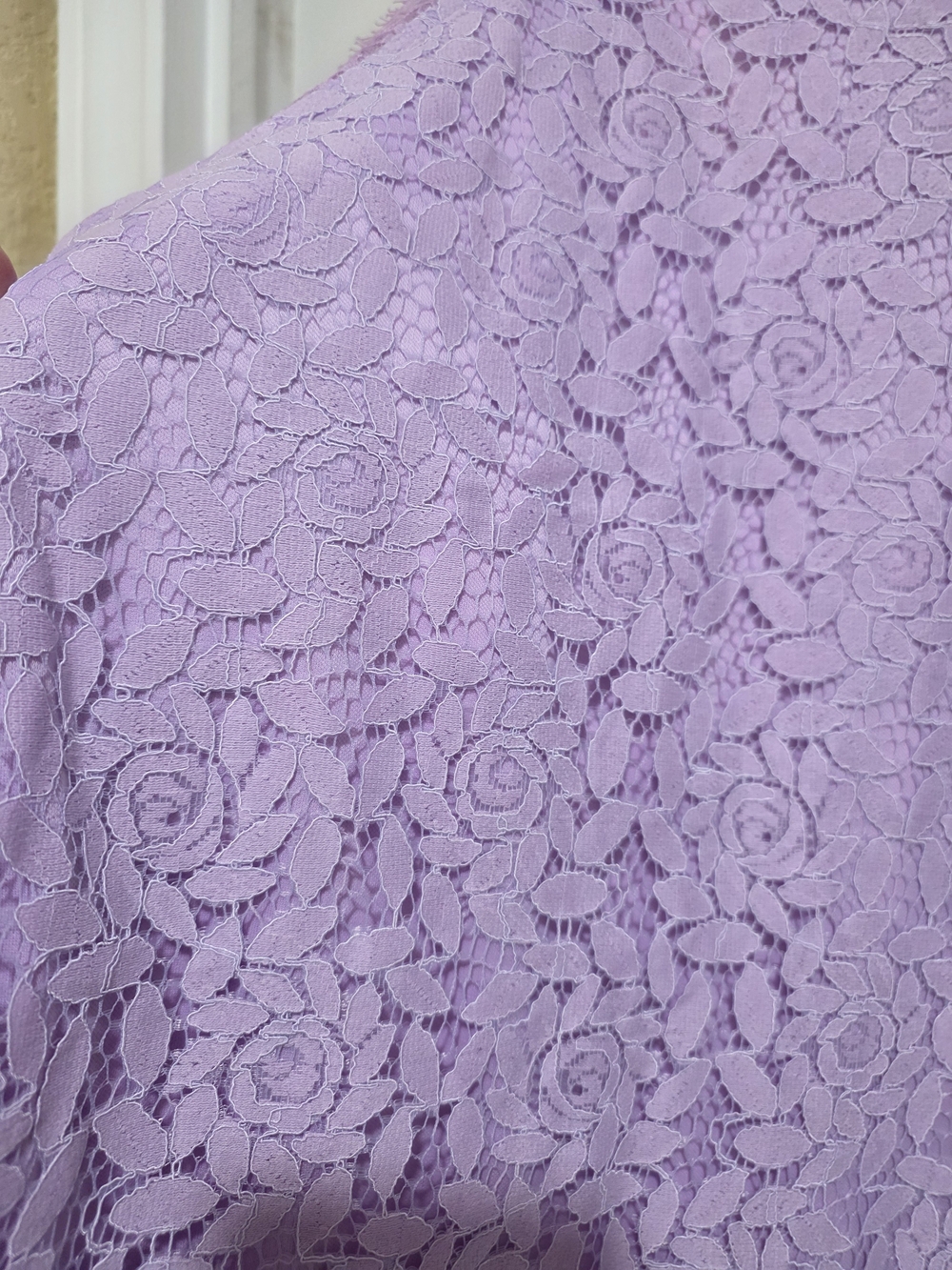 Lavender Lace A-Line Sleeveless Dress - Picture 6 of 6